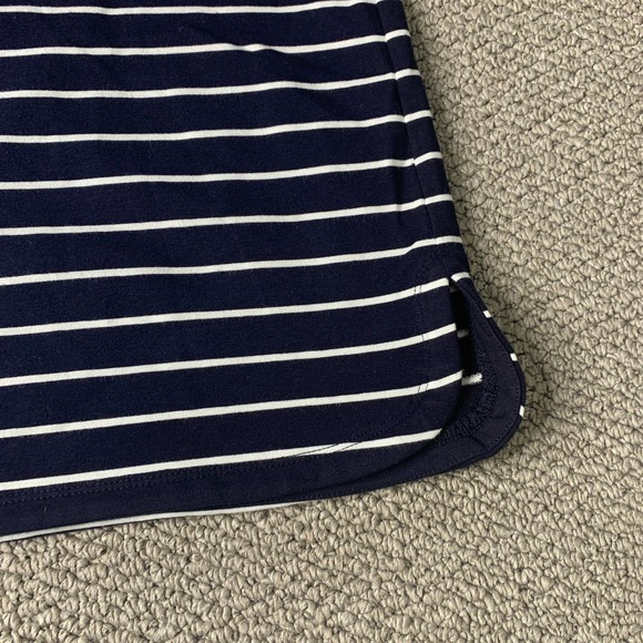 Talbots Womens Skirt Size PXL Blue/White Striped Drawstring Unlined Straight - Picture 3 of 10